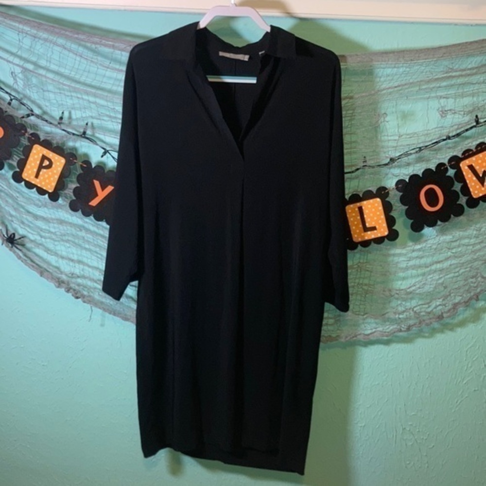 Vince Black Collared Dress